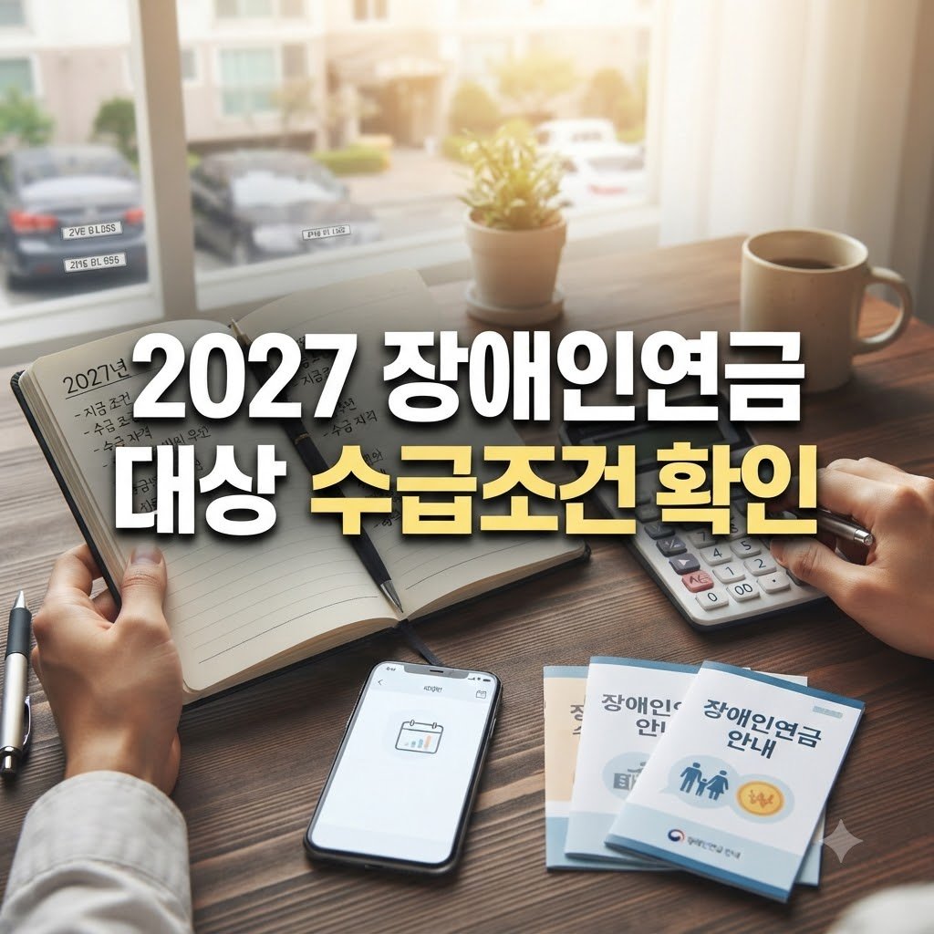 2027년 장애인연금 대상과 지급 조건 확인하기