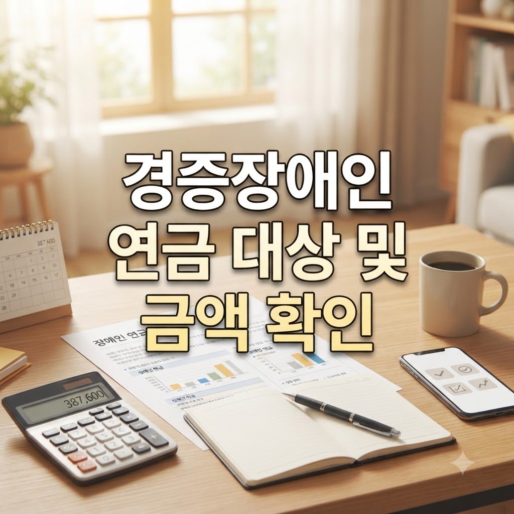 경증 장애인 연금 금액 산정 조건과 대상 확인