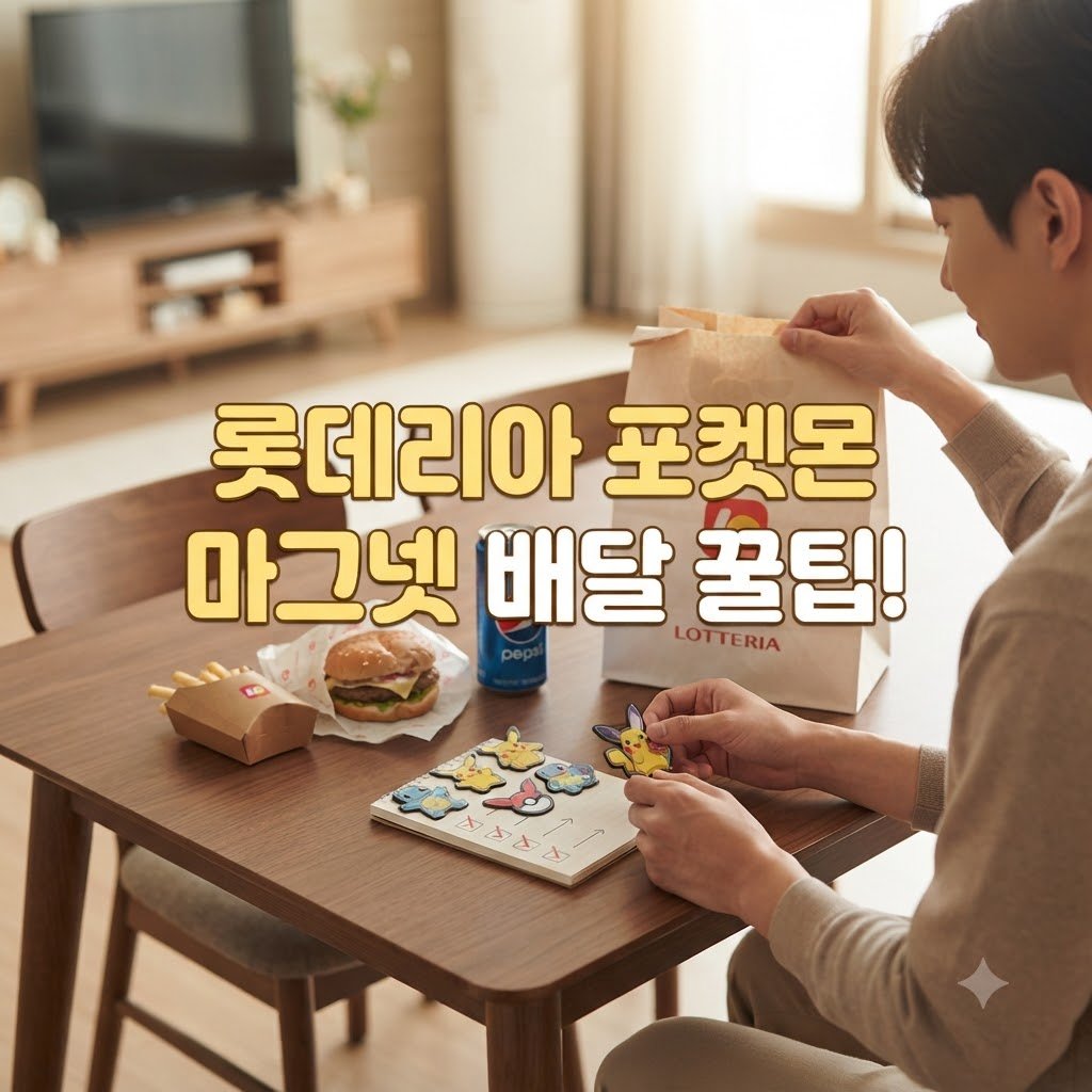 롯데리아 포켓몬 마그넷 배달 주문 방법과 절차 한눈에