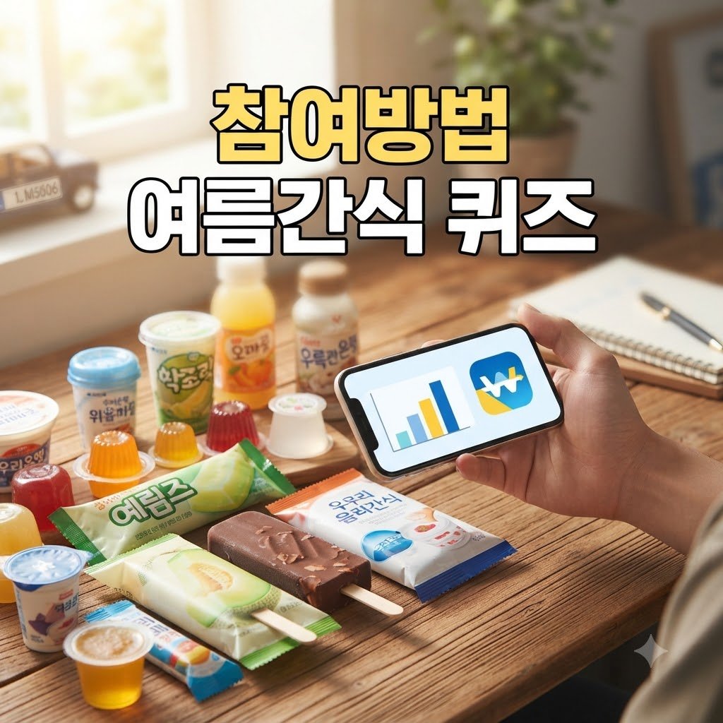 우리은행여름간식입고퀴즈 참여 방법과 조건 확인하기