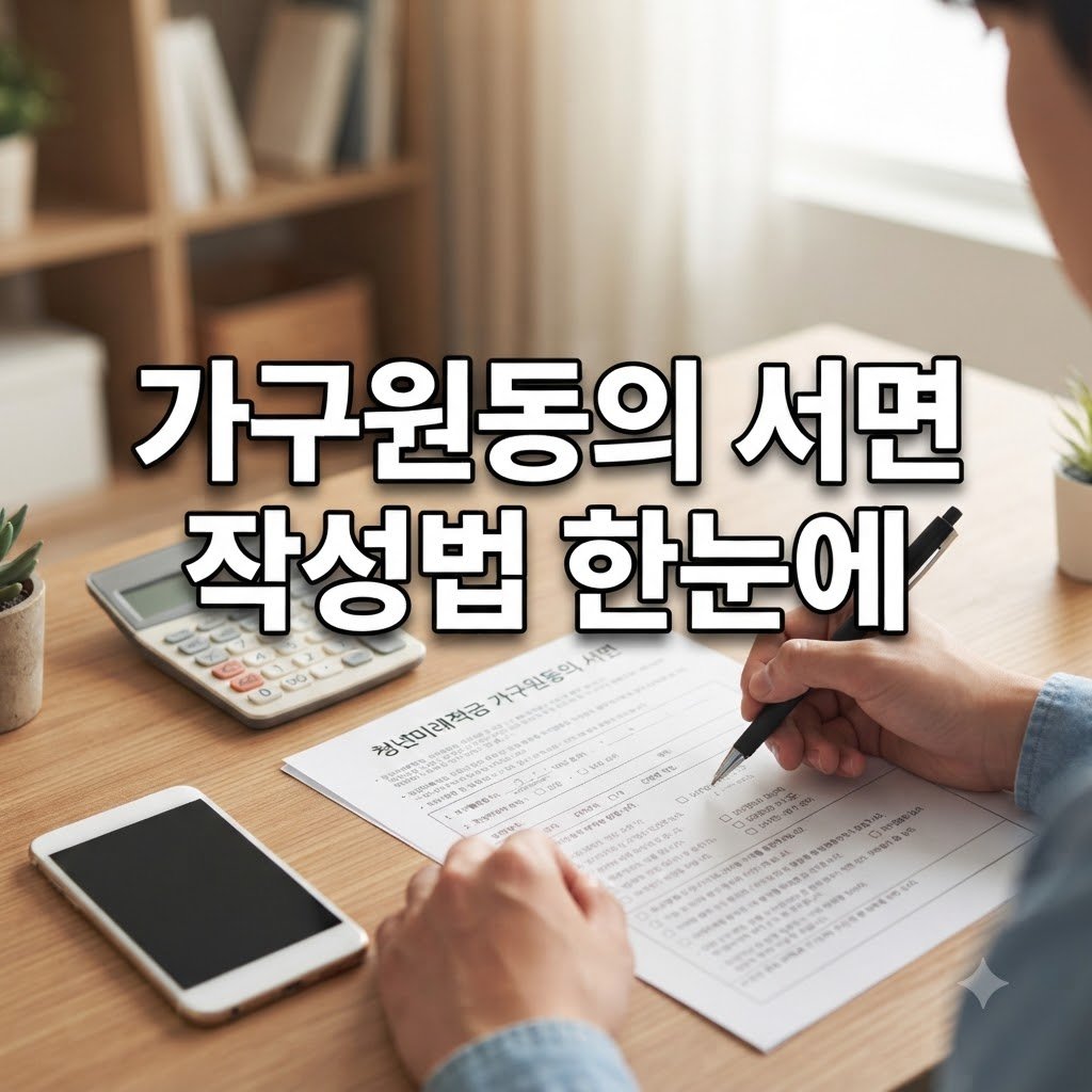 청년미래적금 가구원동의 서면 발급 절차 한눈에