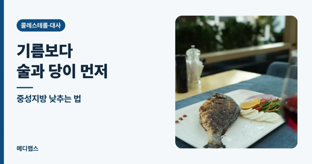 중성지방 낮추는 법 — 기름보다 술과 당이 먼저입니다