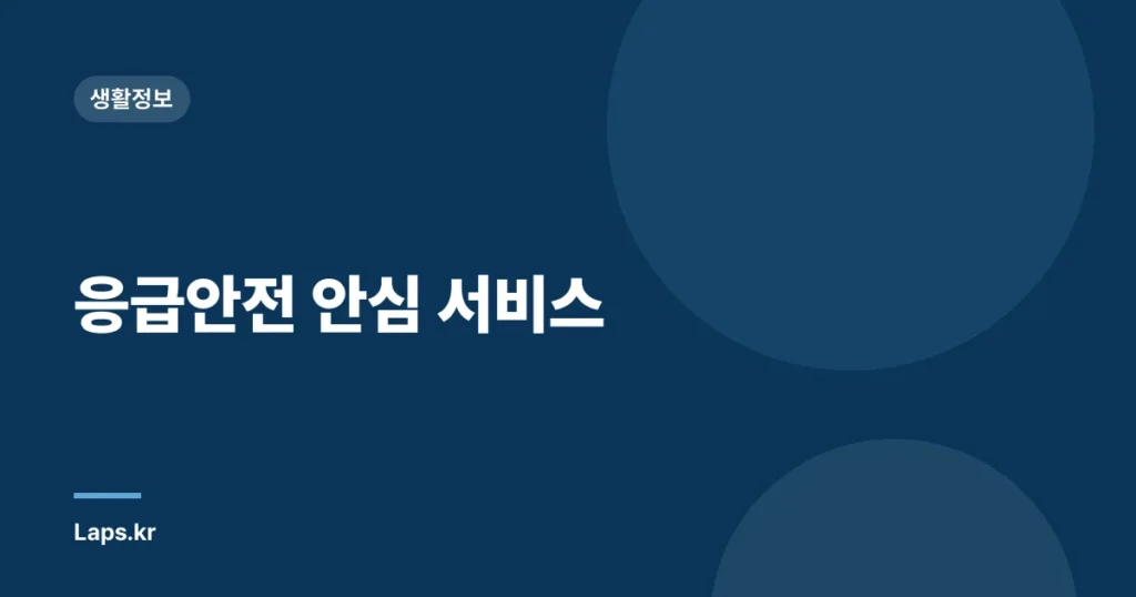 응급안전 안심 서비스