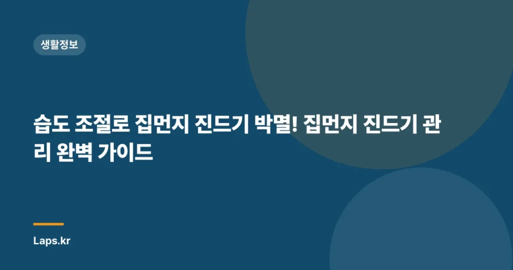 습도 조절로 집먼지 진드기 박멸! 집먼지 진드기 관리 완벽 가이드