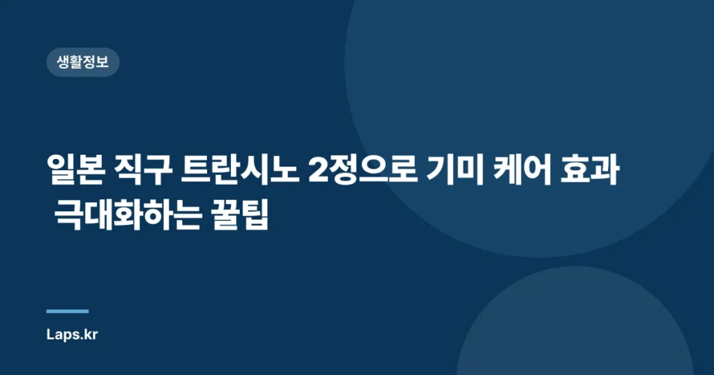 일본 직구 트란시노 2정으로 기미 케어 효과 극대화하는 꿀팁