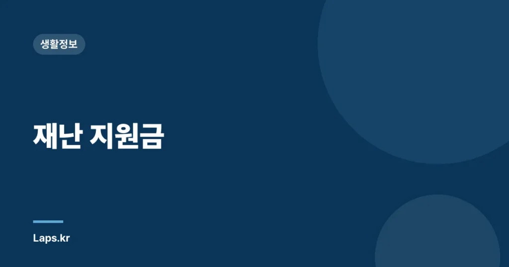 재난 지원금