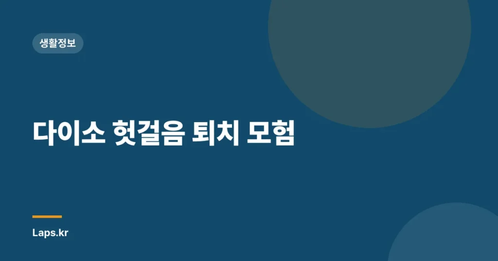 다이소 헛걸음 퇴치 모험