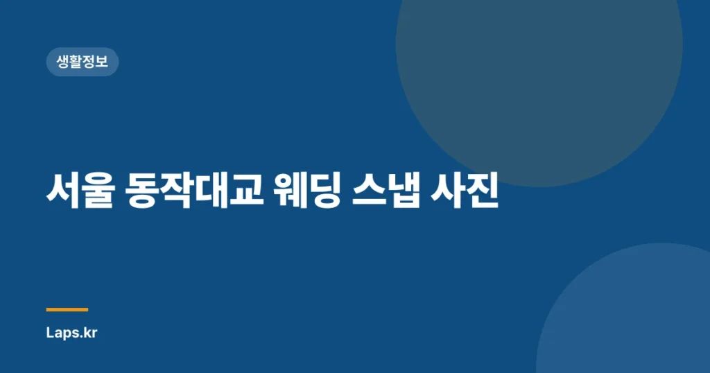 서울 동작대교 웨딩 스냅 사진