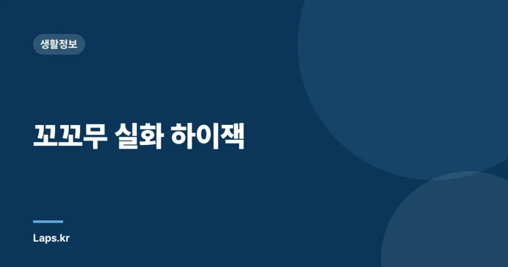꼬꼬무 실화 하이잭