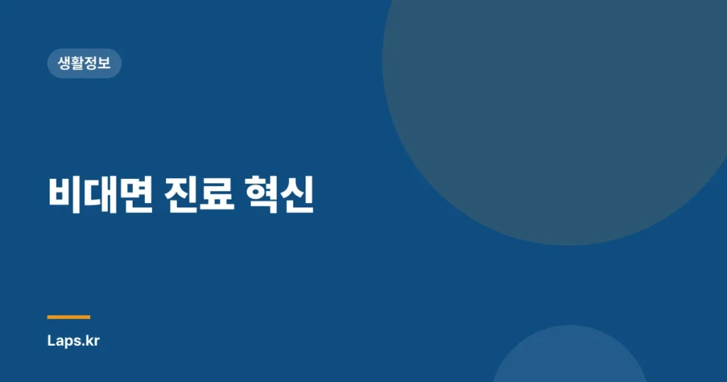 비대면 진료 혁신