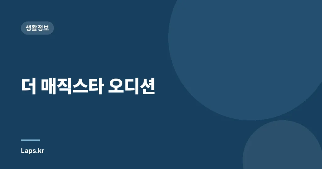 더 매직스타 오디션