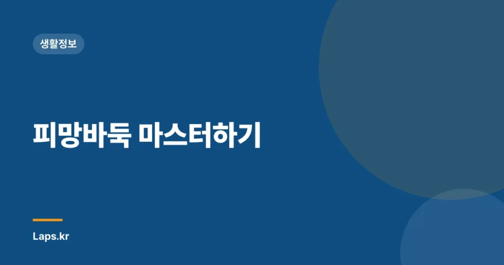 피망바둑 마스터하기
