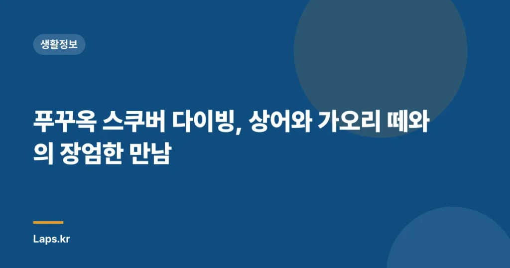 푸꾸옥 스쿠버 다이빙, 상어와 가오리 떼와의 장엄한 만남