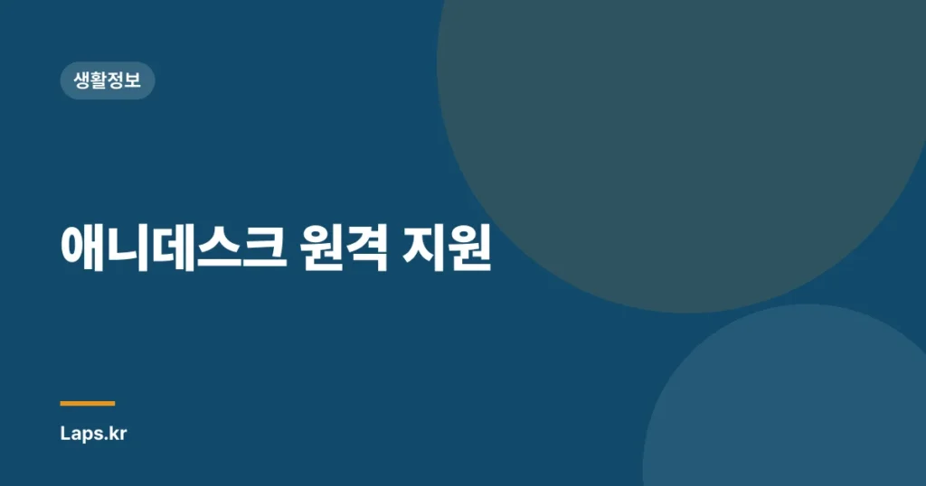 애니데스크 원격 지원
