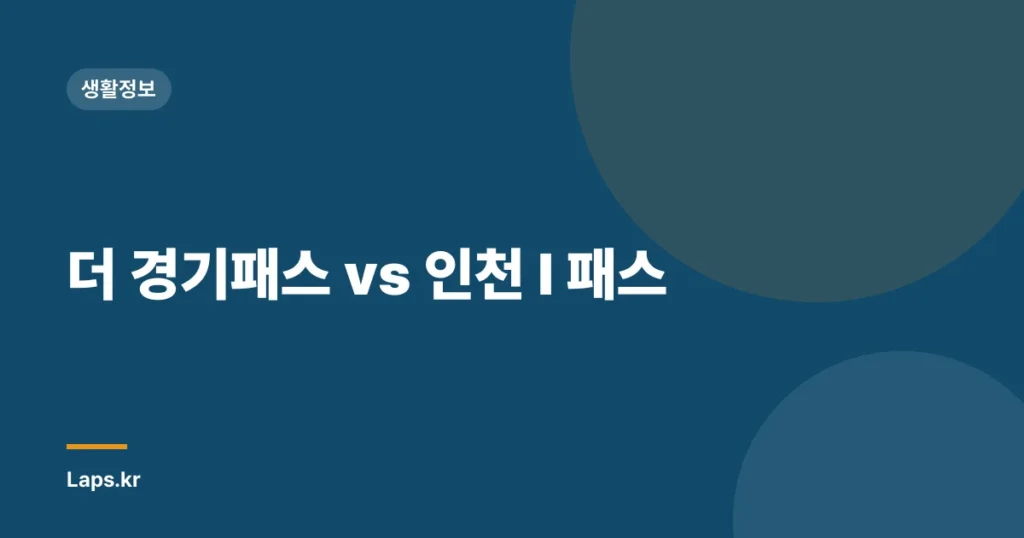 더 경기패스 vs 인천 I 패스