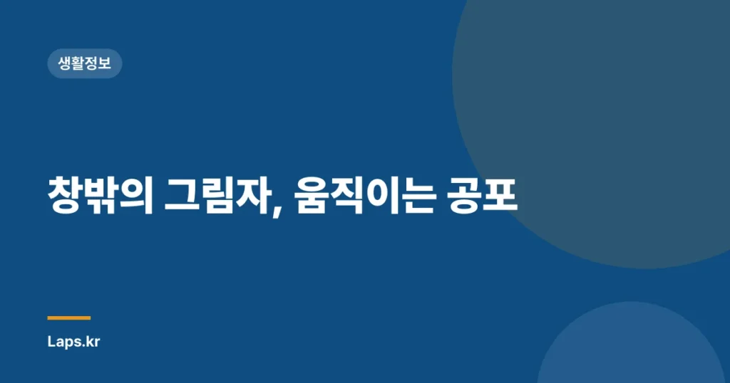 창밖의 그림자, 움직이는 공포