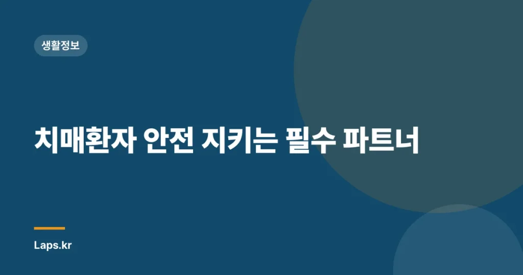치매환자 안전 지키는 필수 파트너