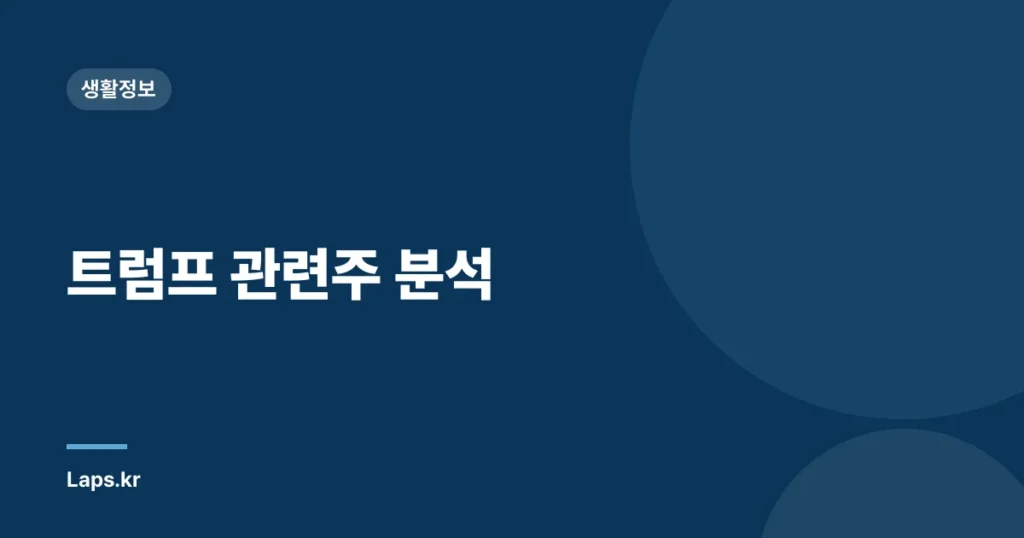 트럼프 관련주 분석