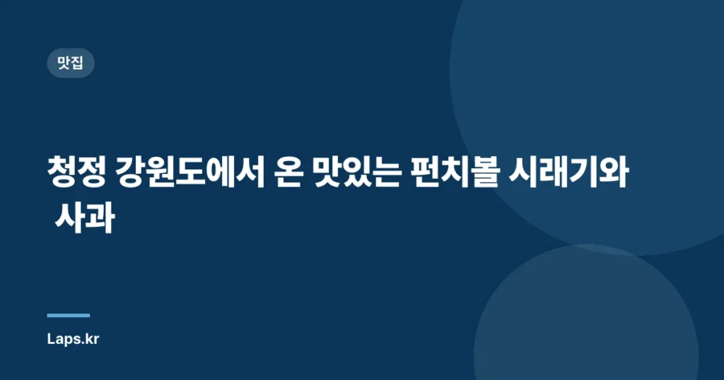 청정 강원도에서 온 맛있는 펀치볼 시래기와 사과