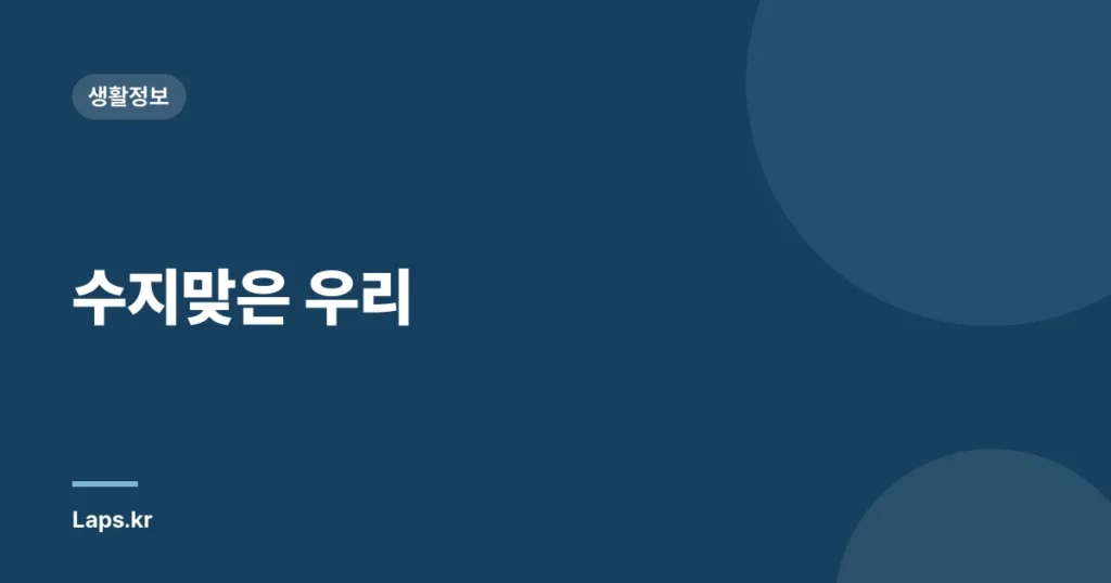 수지맞은 우리