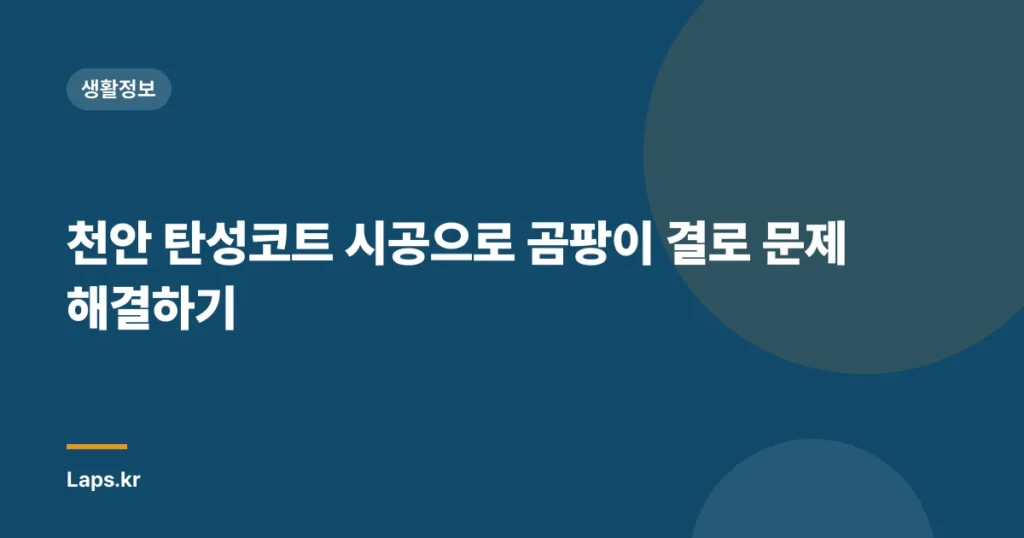 천안 탄성코트 시공으로 곰팡이 결로 문제 해결하기