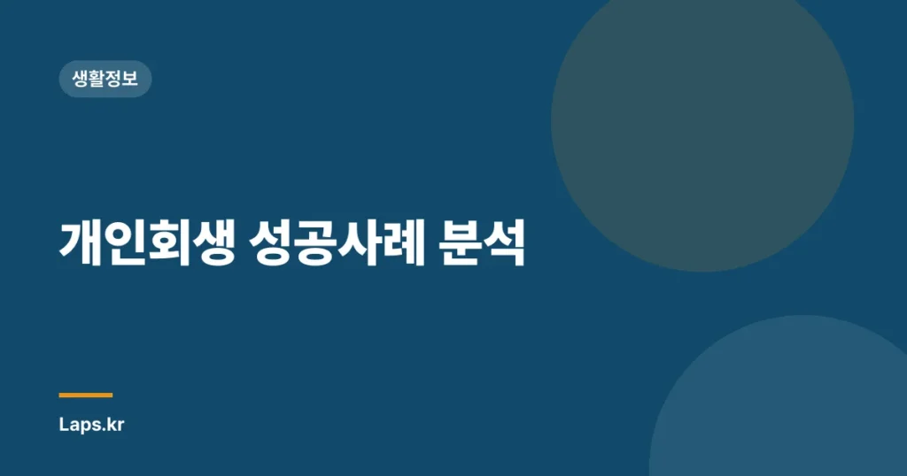 개인회생 성공사례 분석