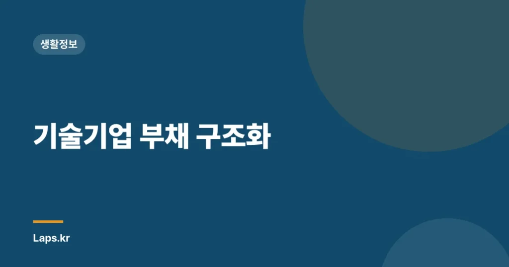 기술기업 부채 구조화
