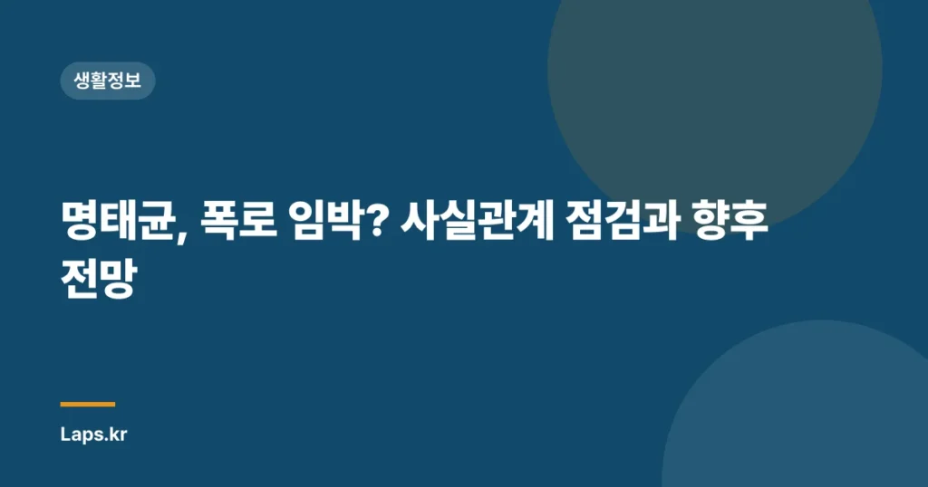 명태균, 폭로 임박? 사실관계 점검과 향후 전망