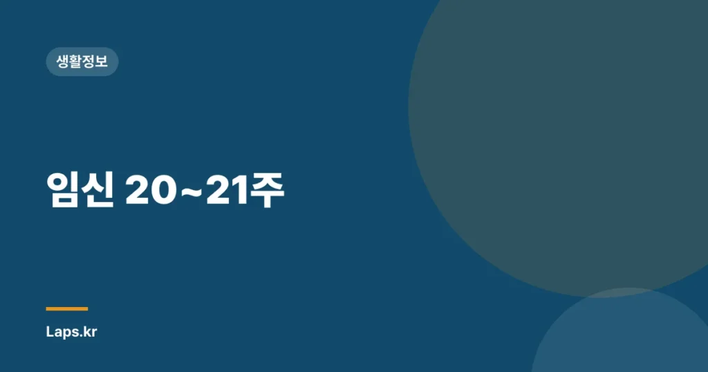 임신 20~21주