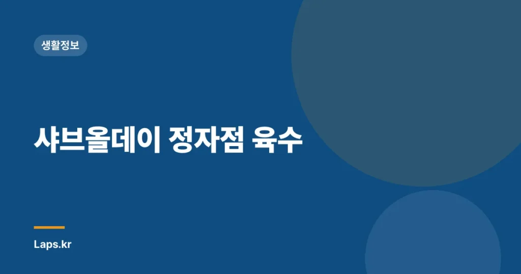 샤브올데이 정자점 육수