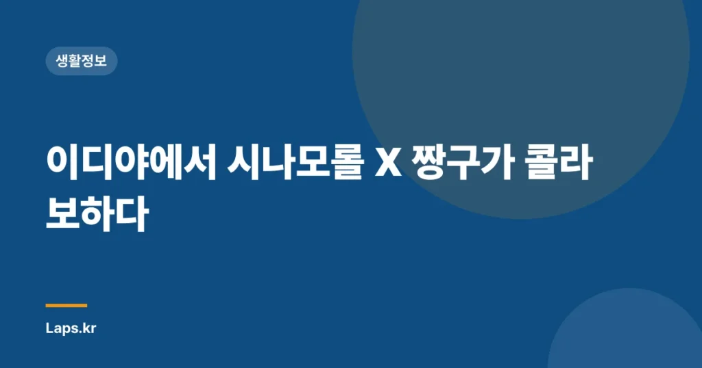 이디야에서 시나모롤 X 짱구가 콜라보하다