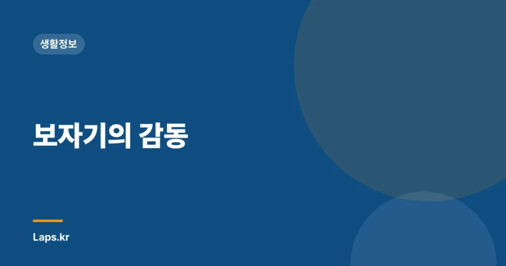 보자기의 감동