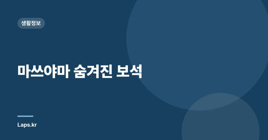 마쓰야마 숨겨진 보석
