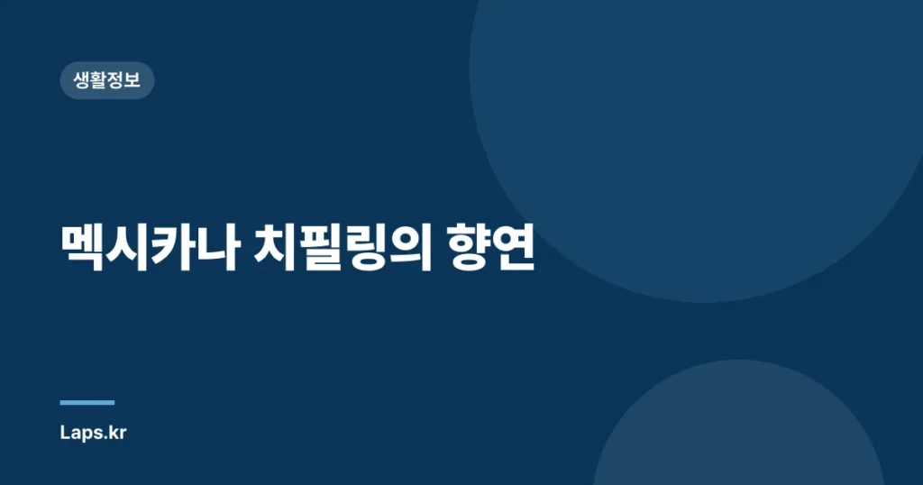 멕시카나 치필링의 향연