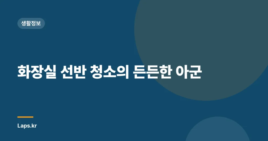 화장실 선반 청소의 든든한 아군