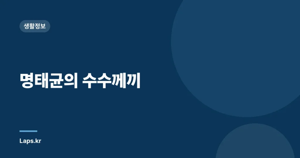명태균의 수수께끼