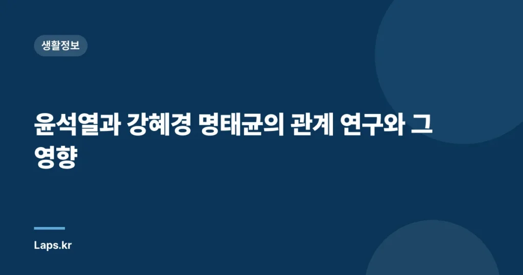 윤석열과 강혜경 명태균의 관계 연구와 그 영향