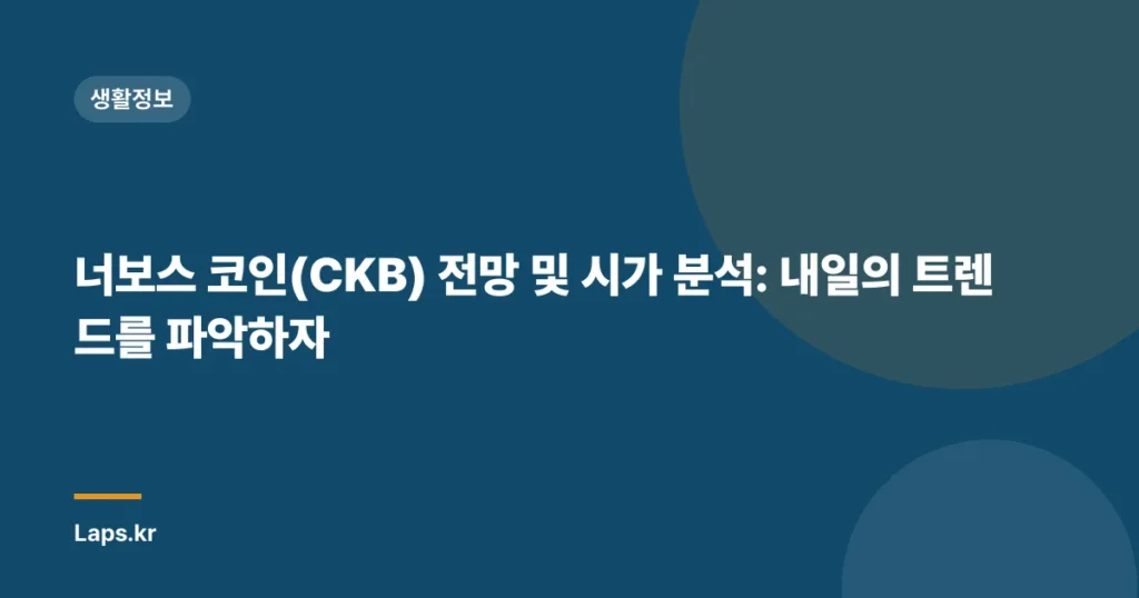 너보스 코인(CKB) 전망 및 시가 분석: 내일의 트렌드를 파악하자