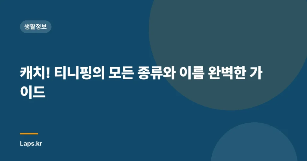 캐치! 티니핑의 모든 종류와 이름 완벽한 가이드