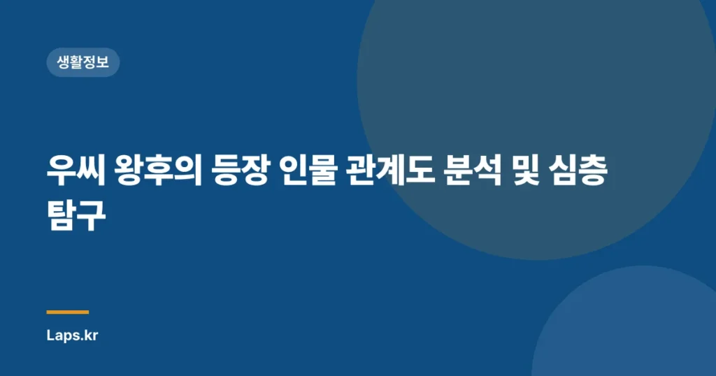 우씨 왕후의 등장 인물 관계도 분석 및 심층 탐구