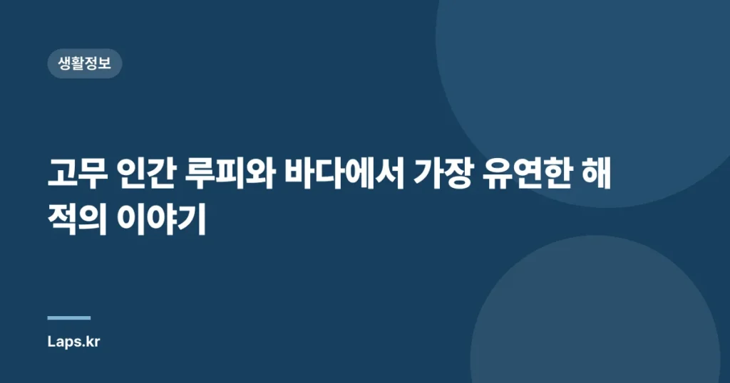 고무 인간 루피와 바다에서 가장 유연한 해적의 이야기