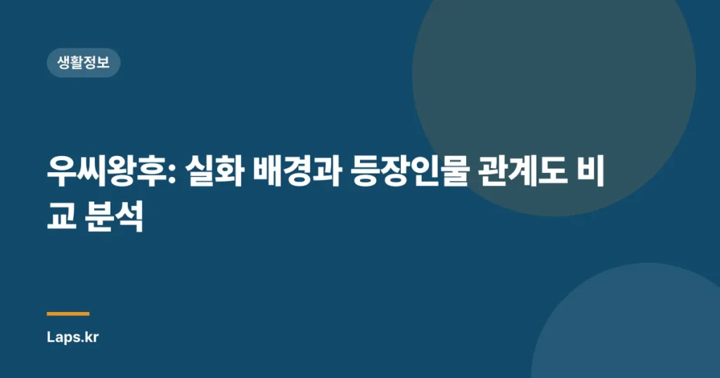 우씨왕후: 실화 배경과 등장인물 관계도 비교 분석