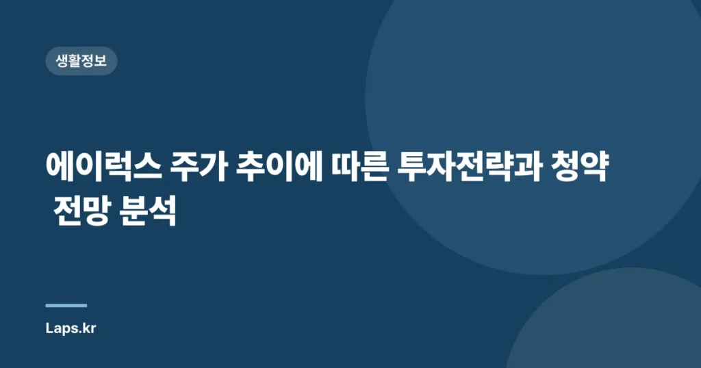 에이럭스 주가 추이에 따른 투자전략과 청약 전망 분석