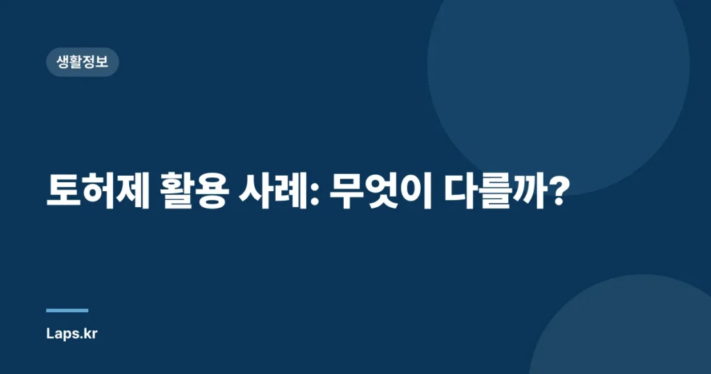 토허제 활용 사례: 무엇이 다를까?