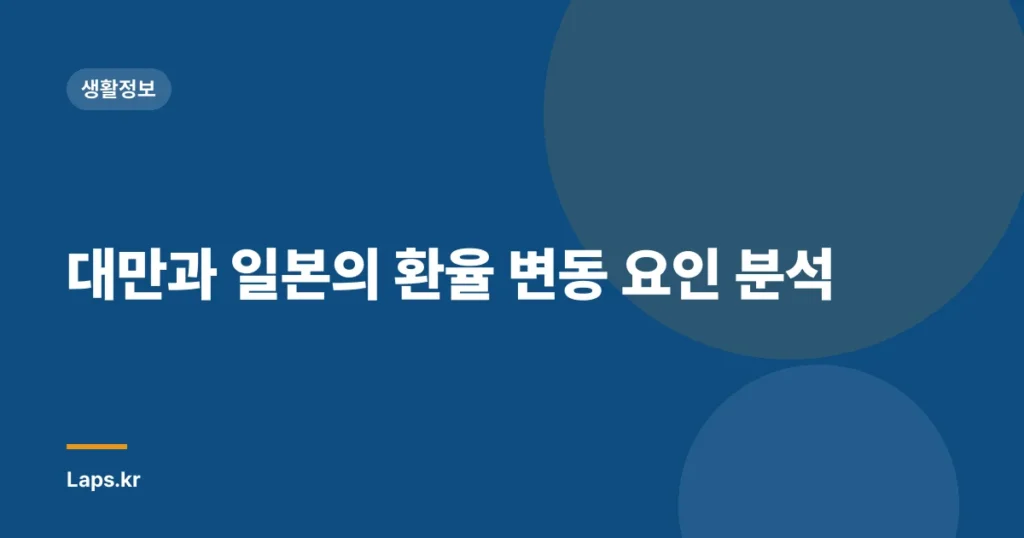 대만과 일본의 환율 변동 요인 분석