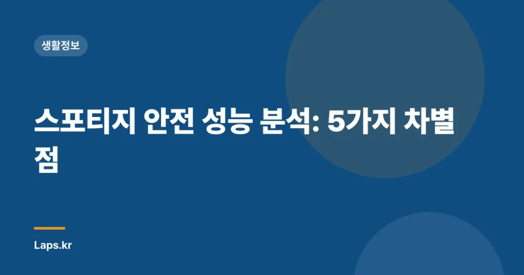 스포티지 안전 성능 분석: 5가지 차별점