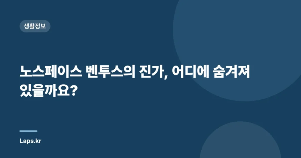 노스페이스 벤투스의 진가, 어디에 숨겨져 있을까요?