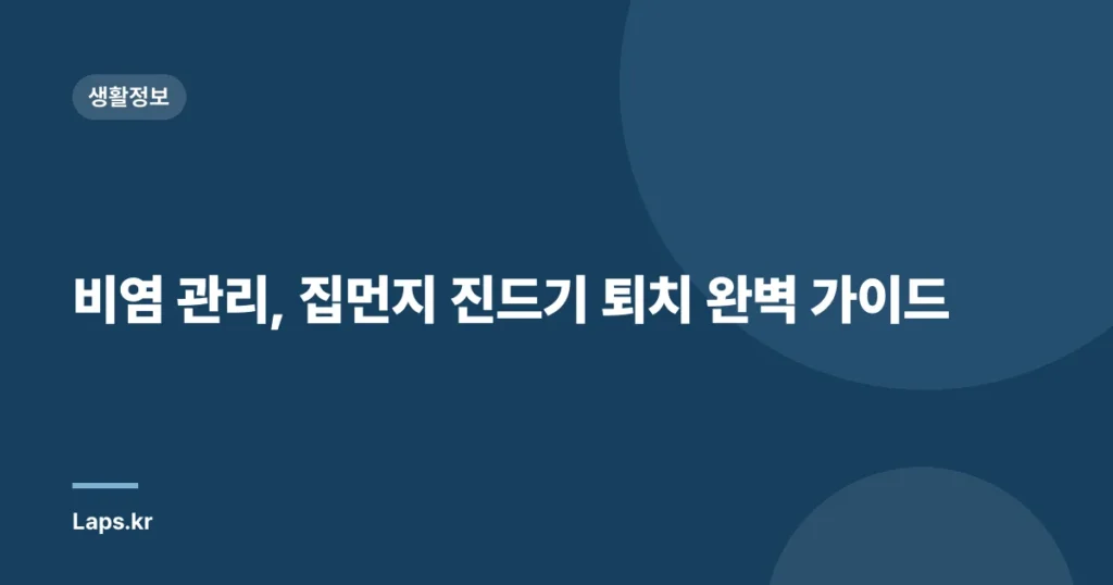 비염 관리, 집먼지 진드기 퇴치 완벽 가이드
