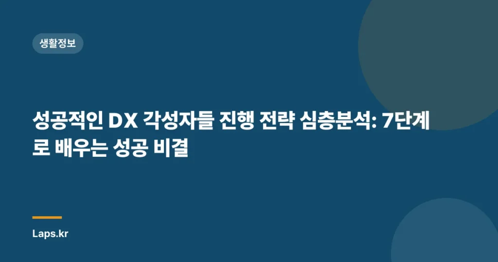 성공적인 DX 각성자들 진행 전략 심층분석: 7단계로 배우는 성공 비결