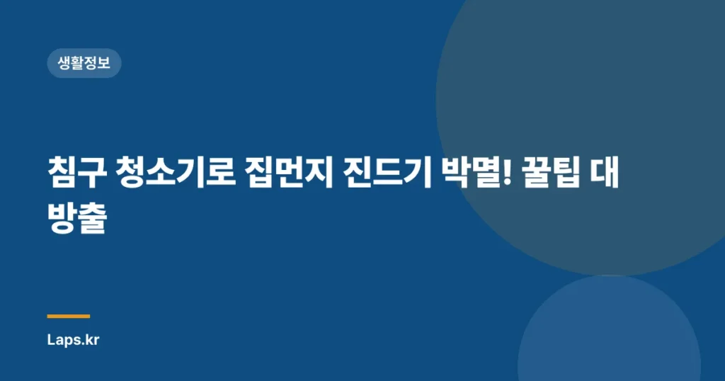 침구 청소기로 집먼지 진드기 박멸! 꿀팁 대방출